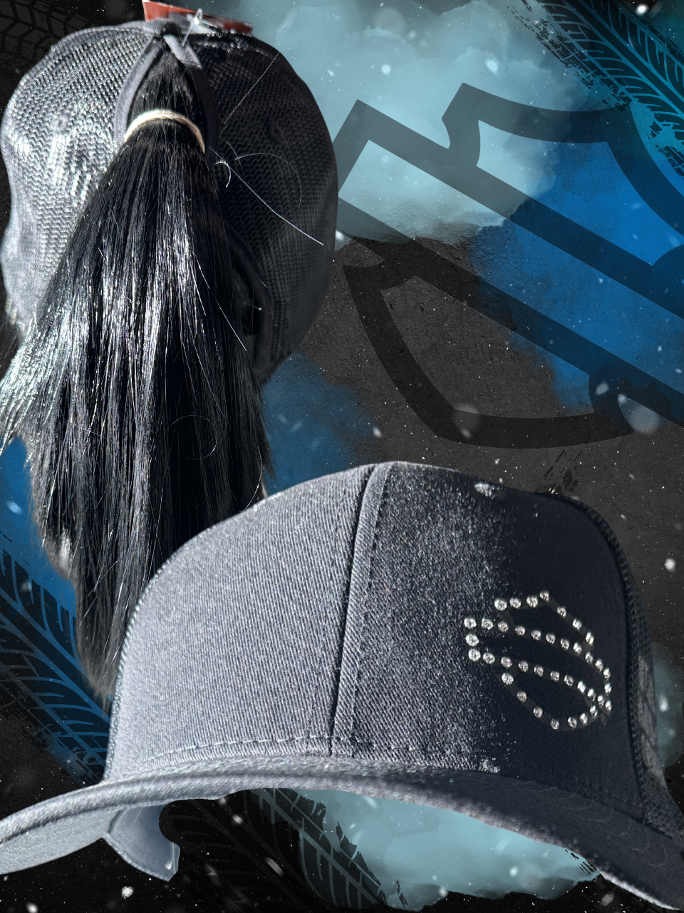 HD MO BLACK PONYTAIL SNAPBACK