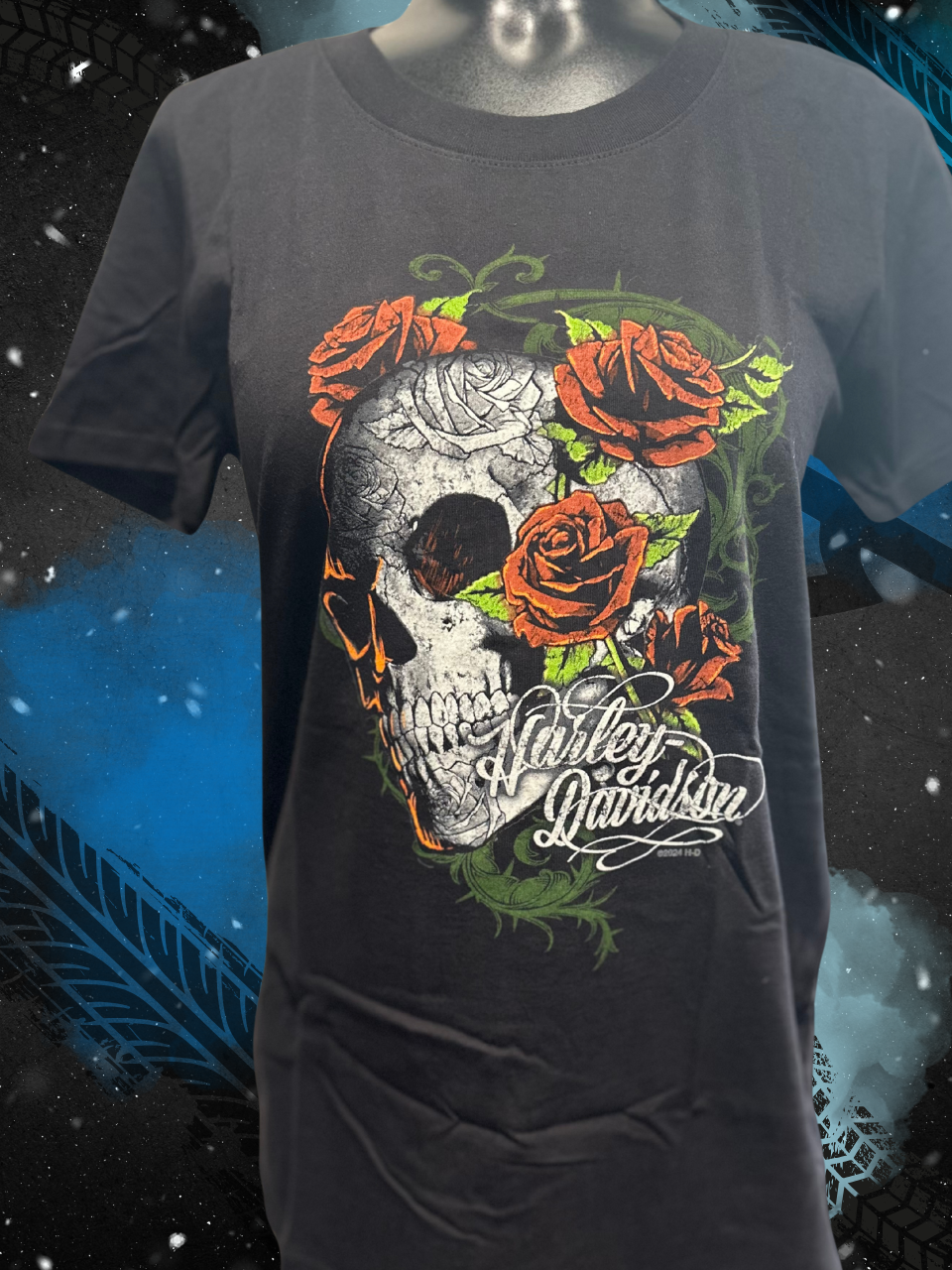 WMNS - ROSE SKULL - SHORT SLEEVE