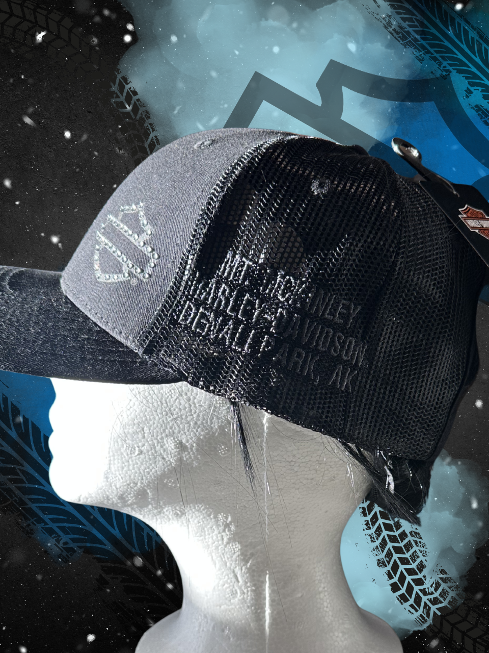 HD MO BLACK PONYTAIL SNAPBACK
