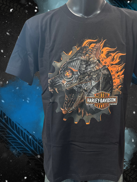 METAL WOLF - SHORT SLEEVE BLACK