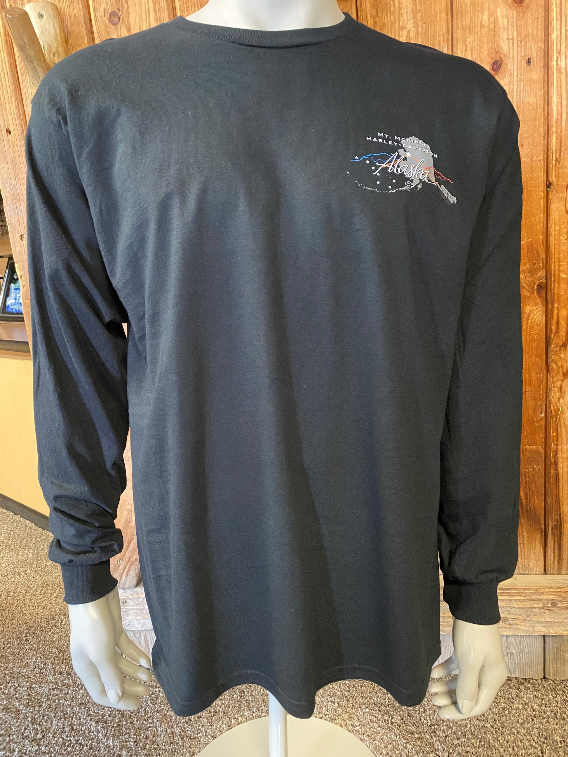 STATE OUTLINE - SNARLING WOLF - LONG SLEEVE MENS