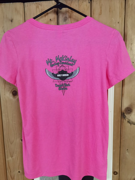WMNS TALL ACROSS - SHORT SLEEVE VNECK - PINK