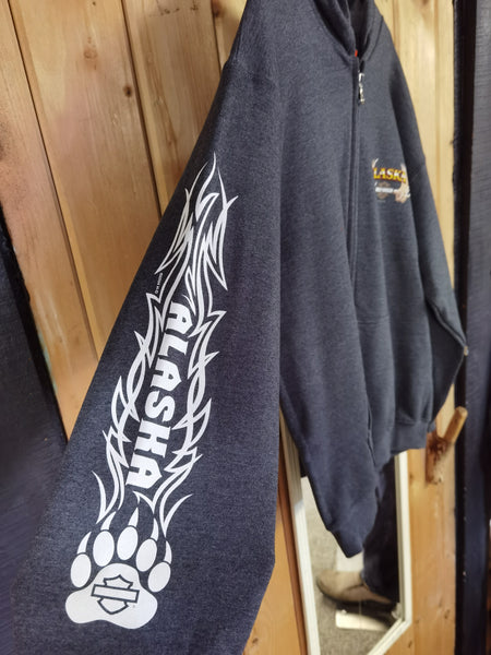 MOOSE ON MC- ZIP HOODIE MENS - GREY
