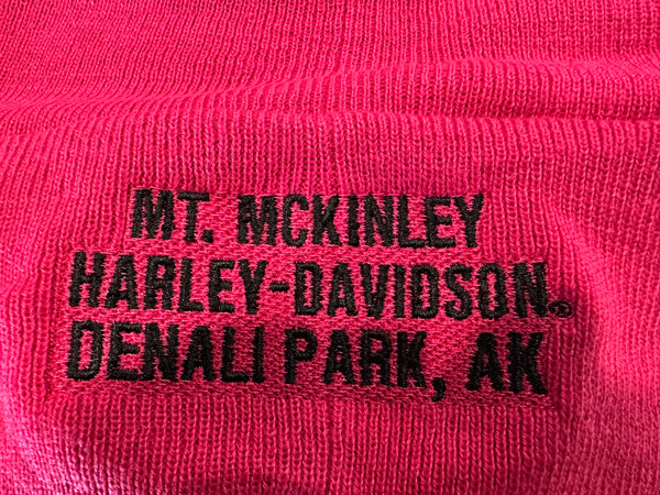 Custom Harley-Davidson Cuffed Text Beanie - Hot Pink