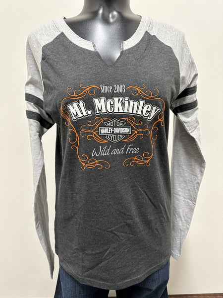 WMNS WILD &FREE VINTAGE GREY LONG SLEEVE